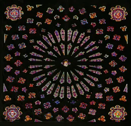 Window depicting the North Rose Window